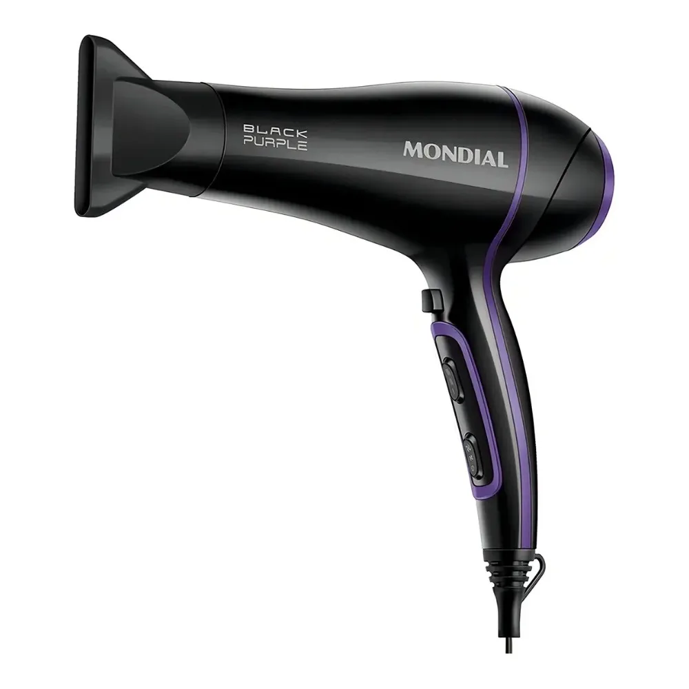 Secador De Cabelos Black Purple SCN-01 2000W Preto Mondial