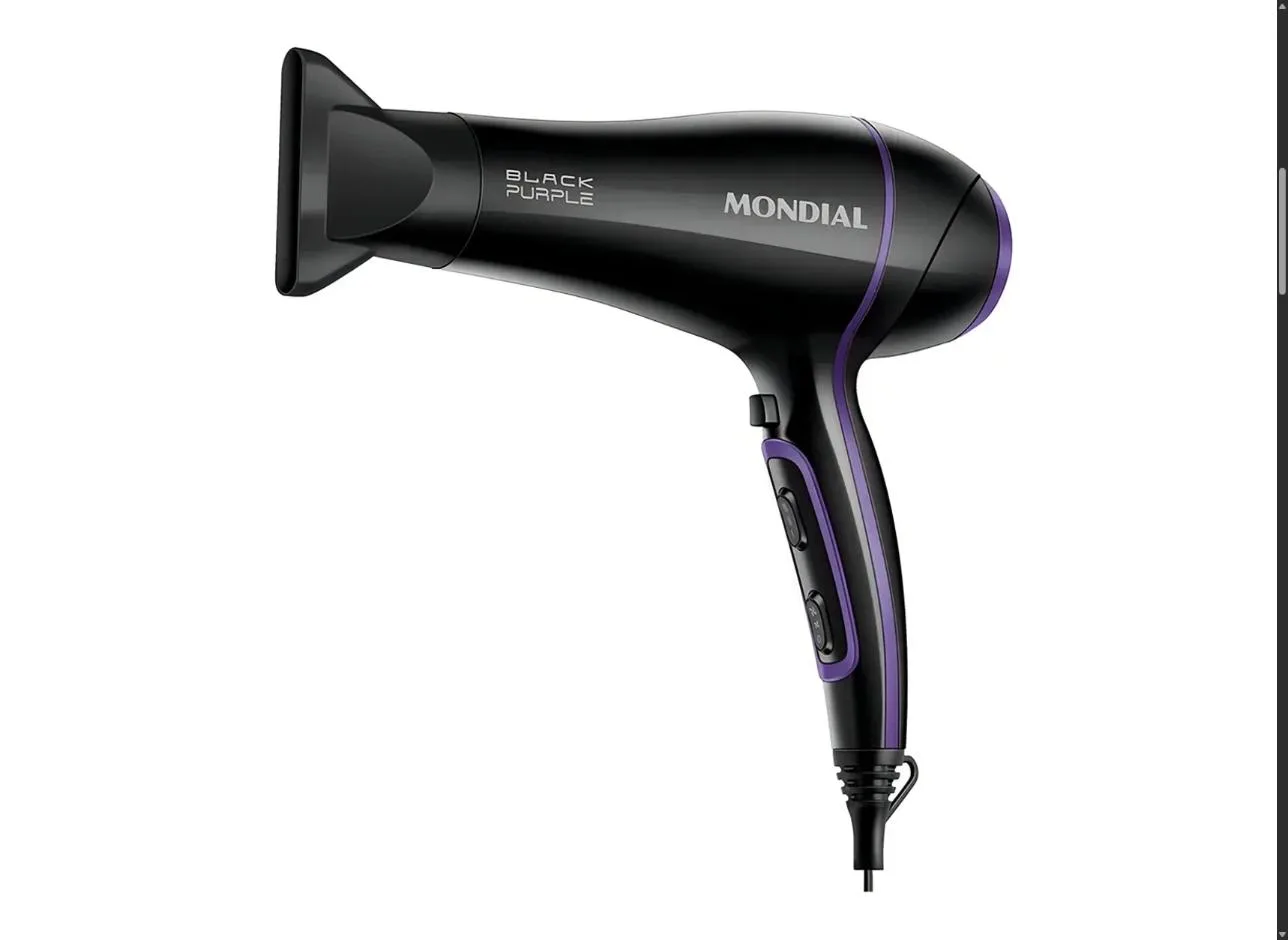 Secador De Cabelos Black Purple SCN-01 2000W Preto Mondial