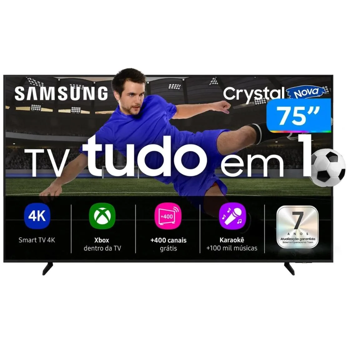Smart TV Samsung 75" UHD 4K WiFi Tizen Crystal UHD UN75U8100FGXZD 2025