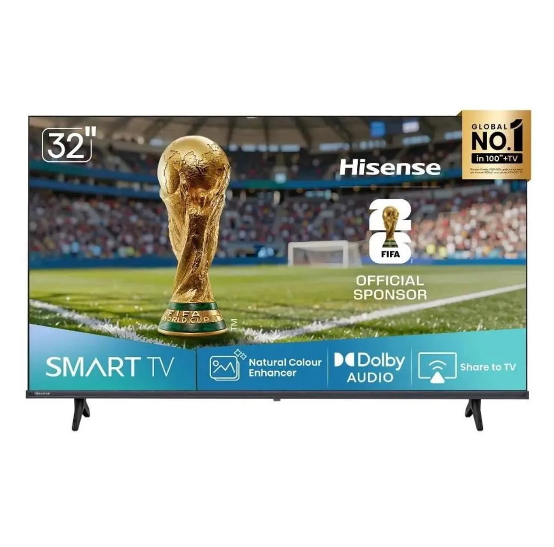 Smart TV Hisense DLED HD 32" 32A4NV Processador AI HDR10 DTS Virtual X Alexa Google Home