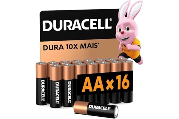 Duracell Pilha Alcalina AA Pequena 16 Unidades