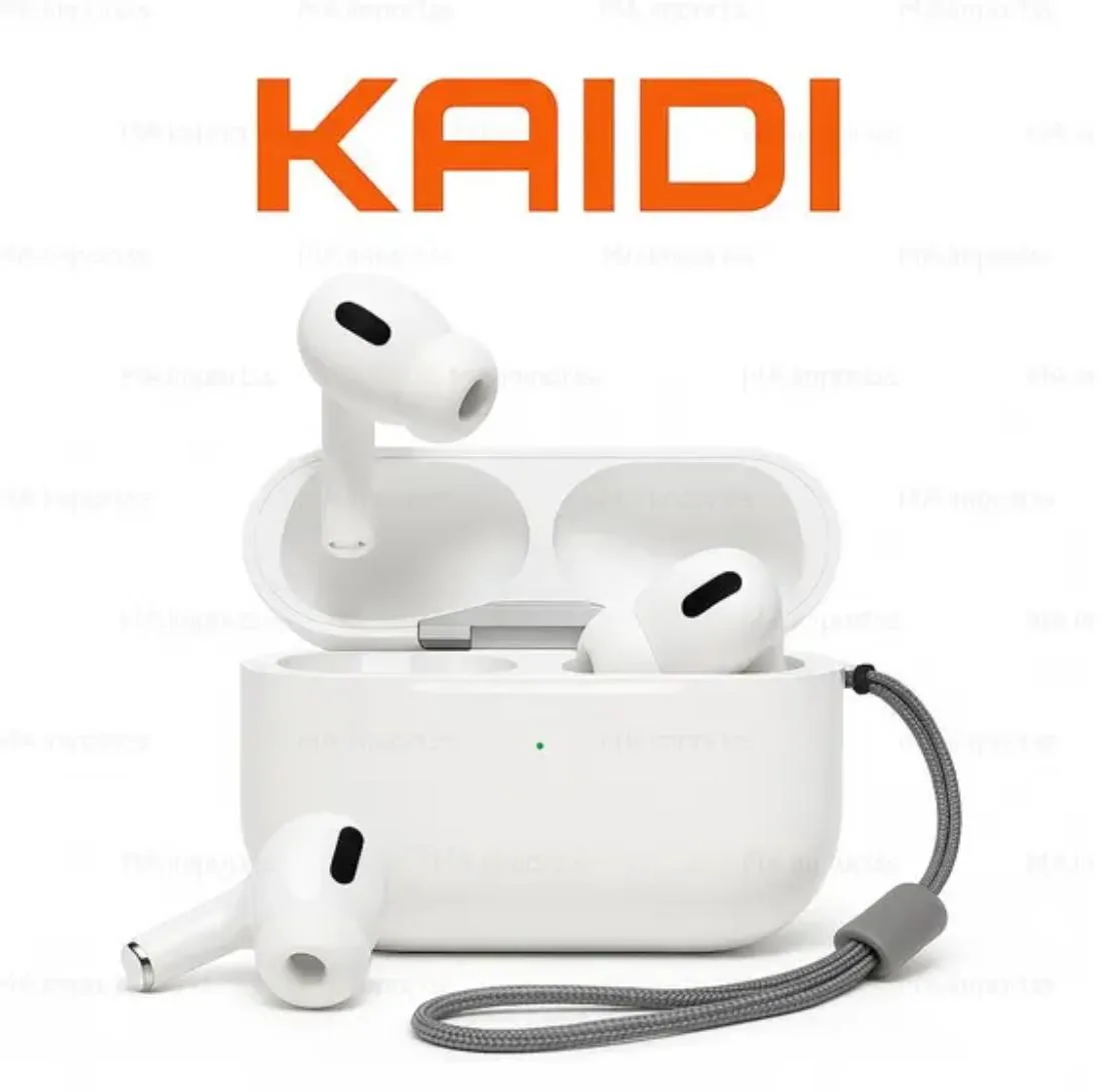 Fone de Ouvido Bluetooth Kaidi KD790 TWS Branco - Sem Fio com Microfone, Som Estéreo e Bluetooth 5.3 para Academia e Corrida