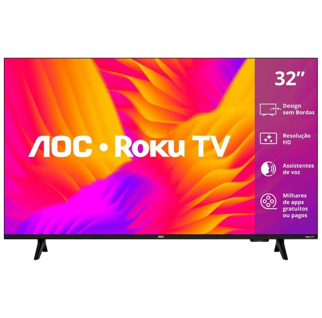 Smart TV AOC 32" Roku LED HD Wi-Fi 32S5155 Bivolt