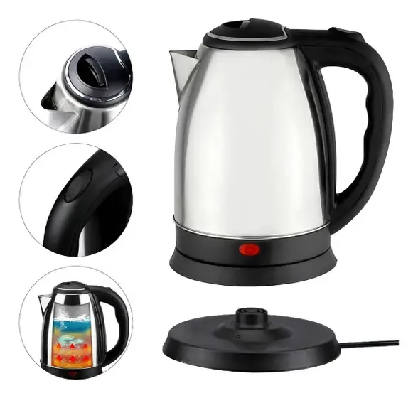 Chaleira Elétrica Portátil De Aço Inoxidável Com Desligamento Automático Para Café Chá Agua Linha Premium - Best