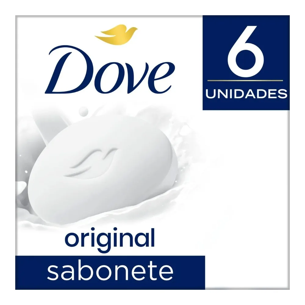 Dove sabonete em barra 90g 6 unidades