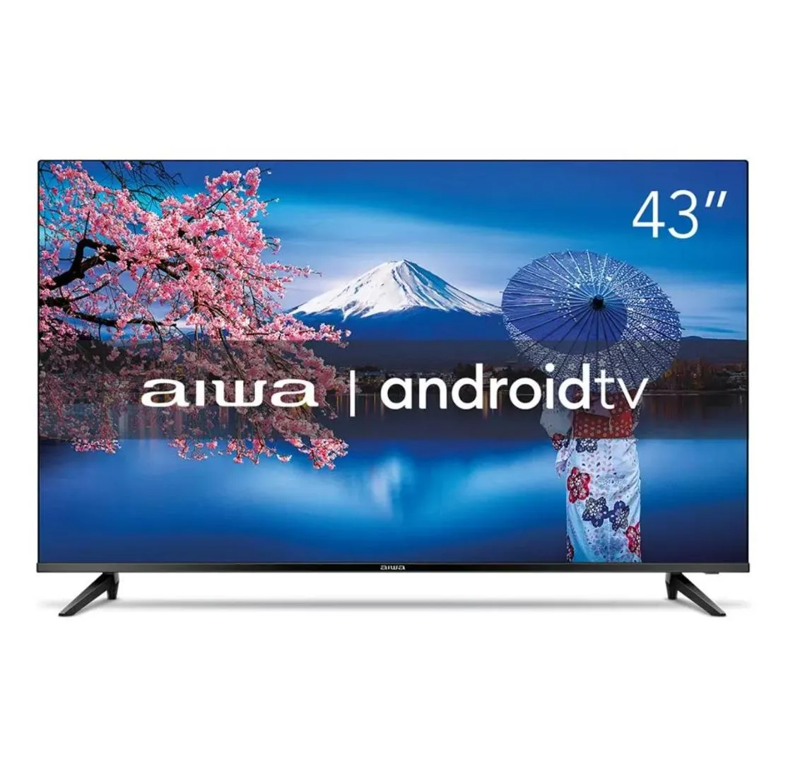 Smart TV AIWA 43" Android Full HD Borda Ultrafina HDR10 Dolby Áudio AWSTV43BL02A
