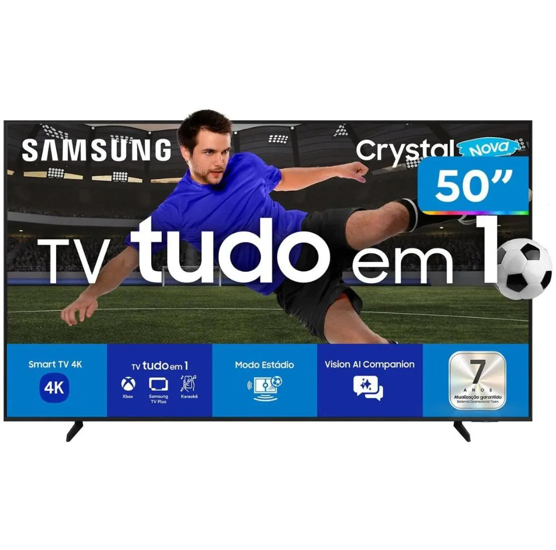 Smart TV 50" Samsung Crystal 4K UHD UN50U8600F Tizen Comando de Voz