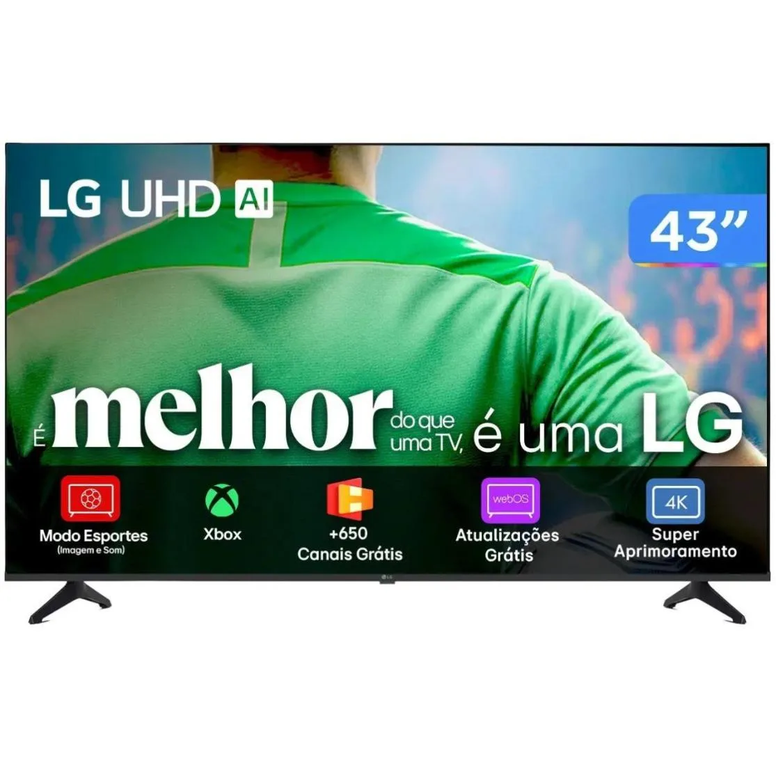 Smart TV 43" LG 4K Ultra HD 43UA7500PSA webOS 25 AI Processor 4K Gen8 com Alexa 3 HDMI