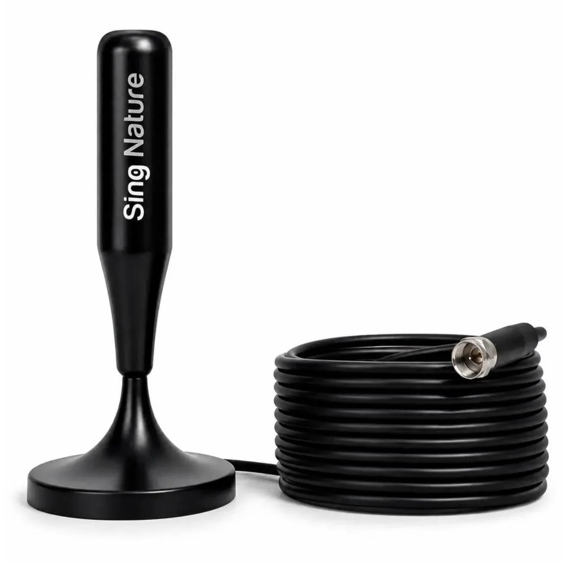 Antena de TV Digital Sing Nature Full HD 4K Interna/Externa 5 Metros c/ Imã Sing-101