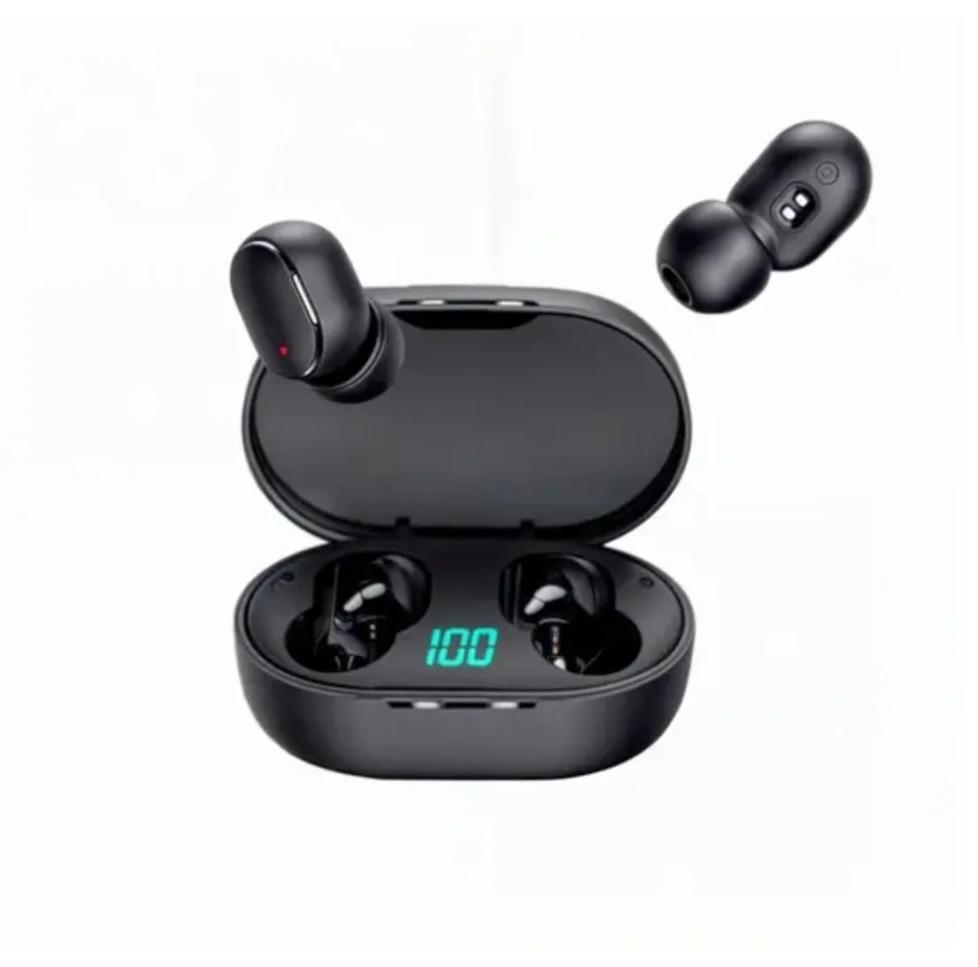 Fone de Ouvido Bluetooth 5.0 TWS Sem Fio com Display Digital Compatível com Samsung e Android Preto